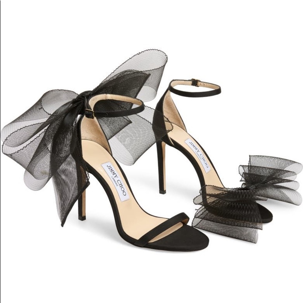 Jimmy Choo Aveline Bow Ankle Strap Sandal size 6